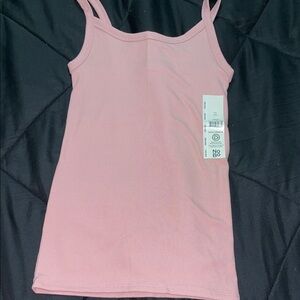 No Boundaries Light Pink Ribbed Spaghetti Strap Tank